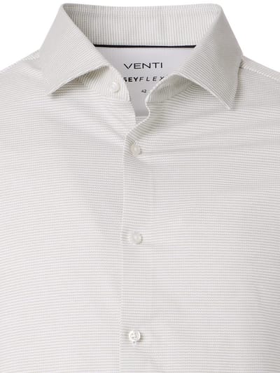 Venti Jerseyflex Overhemd Groen Gewerkt Modern Fit - 3XL