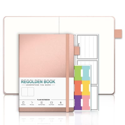 Blank dagboek harde kaft A5 formaat met penhouder - notitieboek voor school, werk en persoonlijke notities