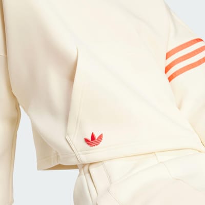Adidas Originals Neuclassics Hoodie Mode Comfortabel Eenvoudig Veelzijdig Losse Lange Mouw Sweatshirt Dames hoodies Off-White JI8502 2XS beige