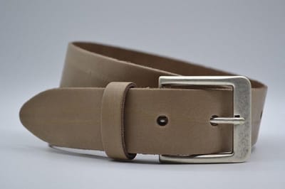 4cm brede taupe echt lederen jeans riem maat 85