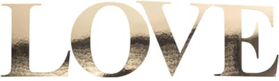 ARTYFETES - Gouden Love letterstickers 15 cm metallic voor bruiloft