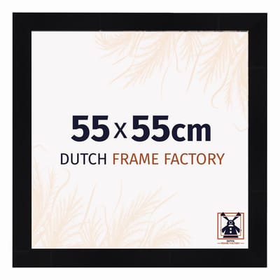 Fotolijst 55x55 cm - MDF - Zwart Hoogglans - Praag