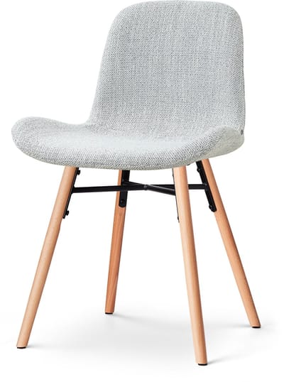 Nolon Nena-Fé Eetkamerstoel grijs melange - houten onderstel
