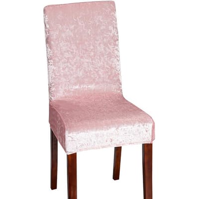 1/2/4/6 Stuks Fluwelen Glanzende Stof Anti-stof Stoelhoezen Universele Maat Stretch stoelhoezen Seat Case Kussenovertrekken Voor Eetkamer 1 Piece roze