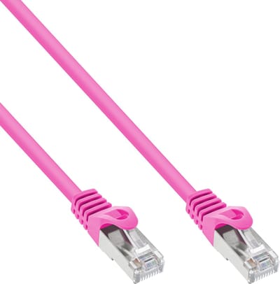 InLine® Patchkabel, SF/UTP, Cat.5e, roze, 15m