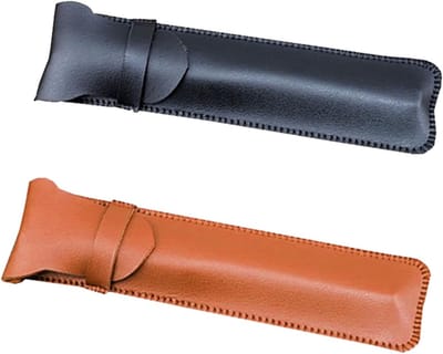 Handgemaakte Leren Etui voor Potloden en Pennen - Pennenhouder in Zwart en Bruin, Perfect voor School en Kantoor