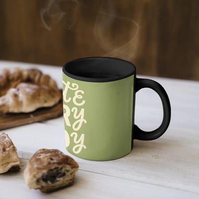 Magische Mok - Foto op Warmte Mokken - Koffiemok - I hate everybody - Groen - Retro - Magic Mok - Beker - 350 ML - Theemok - Mok met Tekst