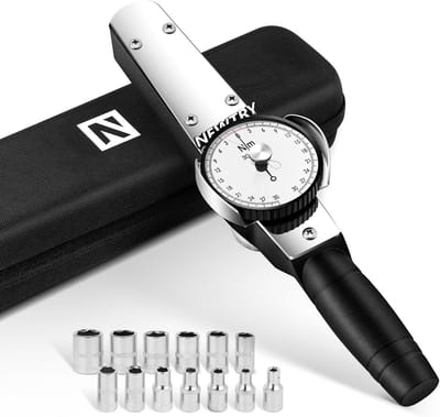 Momentsleutel - Krachtmeter - Precisie Aandraaien - Dubbele Wijzer - 3-30 Nm - Zilver