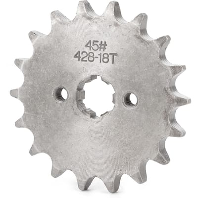 18 Tanden Voorste Tandwiel Onderdelen Geschikt voor PIT PRO Trail Crossmotor 110cc 125cc 140cc 428 Ketting white