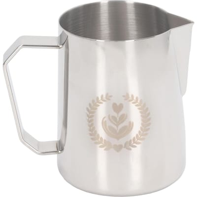 Opschuimkan Pitcher 600ml Voedselkwaliteit Roestvrij Staal Melkopschuimbeker Adelaarsuitloop Melk Opschuimen L(for 6.5-9kg) schoon