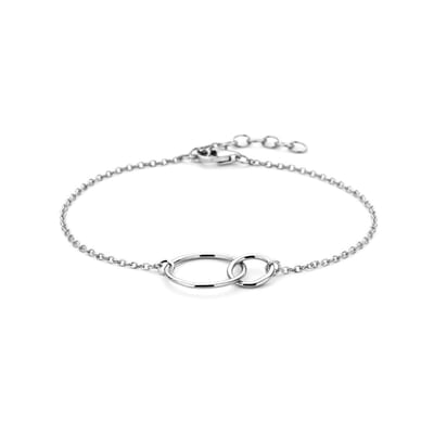 Zilver Gerhodineerd Armband Rondjes 16 + 2,5 Cm 1337203