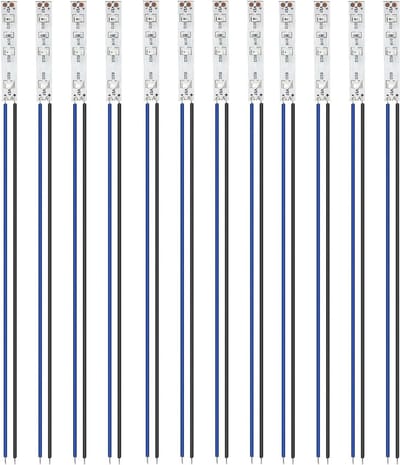 12 stuks 50 mm voorbedrade LED SMD 2835 modelbouw 12-18 V LED strips in blauw voor verlichting en decoratie