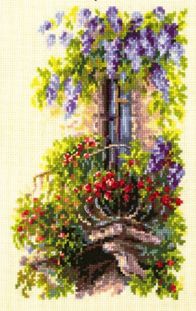 Borduurpakket Magic Needle - Blossoming Balcony