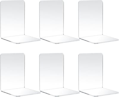 VLSelect® Boekenhouder - Boekenstandaard - Boekensteun - 6 Stuks