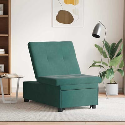 vidaXL - Slaapbank - Donkergroen - 194 - x - 67 - x - 82 - cm - Fluweel