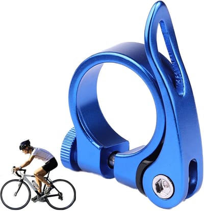 Zadelpenklem - Fietszadelklem - Fiets Zadel Verstellen - Snelle Ontgrendeling - 30-32 mm - Blauw