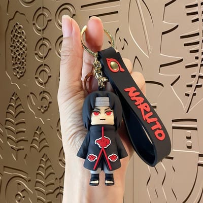 1 Stuk Anime Naruto Actiefiguren Sleutelhanger Kakashi Uchiha Itachi Sasuke Madara PVC Model Collectie Kindercadeau Speelgoed black