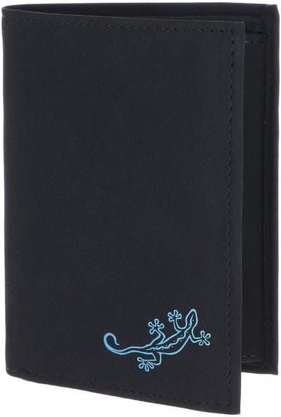 oxmox portemonnee New Cryptan RFID Protect Kombibörse Lizard 2.0 Print Cyan Black zwart