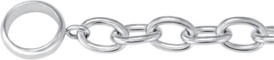 Quiges Jasseron Ketting zonder Sluiting Clipring voor Hangers - RVS - Dames - 50cm - EPK068