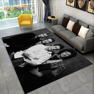 Freddie Mercury Queen-Rockband Vloerkleed, Tapijtkleed voor Woonkamer Slaapkamer Bank Deurmat Decoratie, Kinderspeel Antislip Vloermat 40x60cm(15x23in)