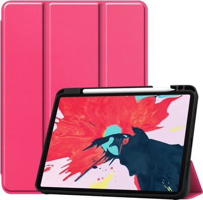 Peachy Trifold kunstleer hoes geschikt voor iPad Pro 11 inch (2018 2020 2021 2022) & iPad Air 4 en 5 - roze
