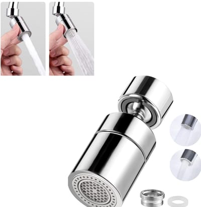 Kraanbeluchter - mengpatroon ventielzeef - honingraat verchroomd - Inclusief afdichtringen - Geschikt voor keuken en badkamer - Swivel Bubbler Nozzle