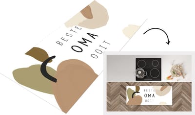 Keukenloper - Loper keuken - Spreuken - Quotes Beste Oma Ooit - Moederdag - Oma cadeau - Grootmoeder - 120x50 cm - Keukenloper vinyl