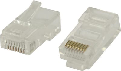Connector RJ45 Solid UTP CAT5 Male PVC Transparant