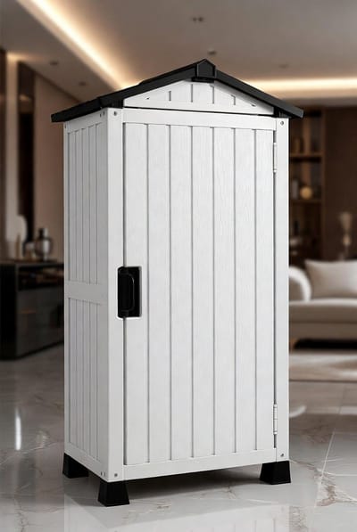 Extra Hoge Houten Tuinkast Gereedschapsschuur - 85x58x213 cm - Tuinkast Gereedschapsschuur Gegalvaniseerd Dak, Verstelbare - Medahomestore