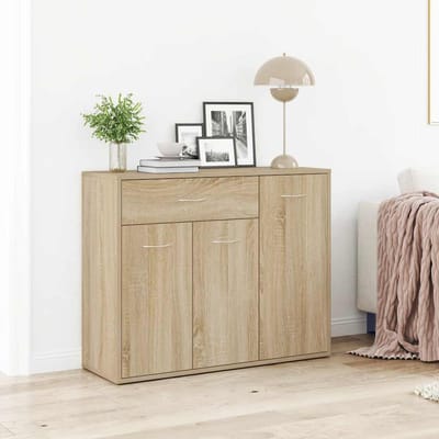 vidaXL - Dressoir - 88x30x70 - cm - bewerkt - hout - sonoma - eikenkleurig