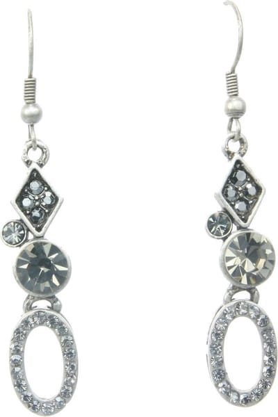 Behave - Oorhangers dames - Avondstijl sieraden - Grijs - Nikkelvrij