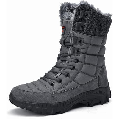 Winter Buiten Sneeuwschoenen Enkellaarzen Antislip Waterdicht Thermisch Noordoost Plusmaat Katoenen Schoenen Lichtgewicht Koudebestendig Waterdicht Herenlaarzen 48 black