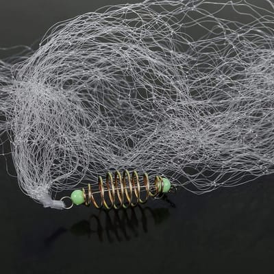 Nylon Gipsgaas Net voor Nachtvissen - 4-Delig Met Koperdraad en Lichtgevende Kralen