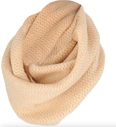 Sarlini - Girls - Knit - Snood - Colsjaal - Wol - Wit - Melange - Pink - One - Size