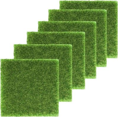 Kunstgras Mini Tuin - Decoratie Tapijt - DIY Landschap - Onderhoudsvriendelijk PVC - 15x15 cm - Groen