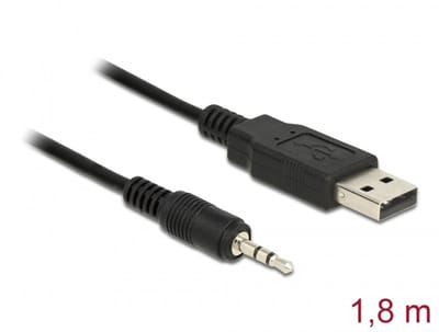Delock Converter USB 2.0 male > TTL 2.5 mm 3 pin stereo jack male 1.8 m (5 V)
