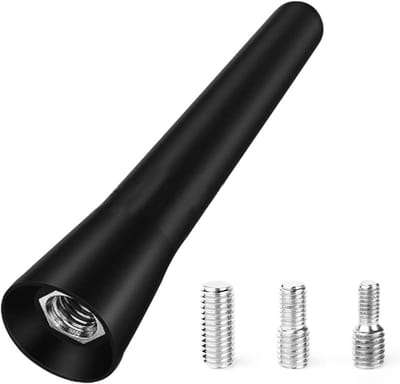 Auto Antenne Vervanging - Stubby Antenne Mast - Auto Radio Ontvangst - Universele Schroef Mates - 6.5cm Lengte - Zwart