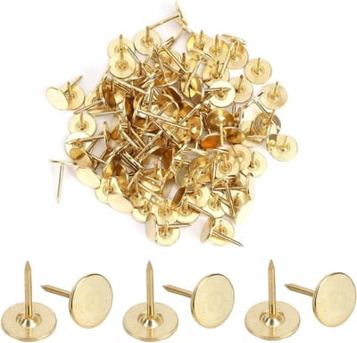Duurzame Duimspijkers voor Kennisgevingborden, Decoratieve Spijkers voor Foto's en Creatieve DIY Projecten - 100 Stuks in Bronzen Afwerking