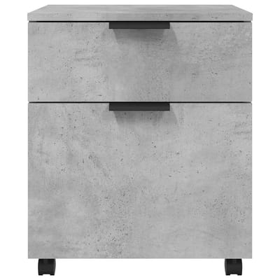 vidaXL - Dossierkast - verrijdbaar - 45x38x54 - cm - bewerkt - hout - betongrijs