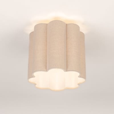 Lumidora Plafondlamp 75605 - Plafonniere - FLORAL - E27 - Beige - Zand - Textiel