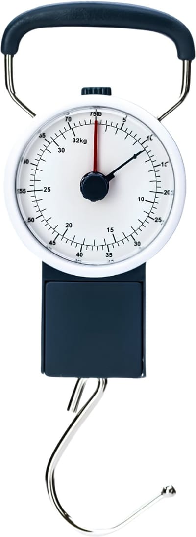 KAD® Bagageweegschaal - Tot 32 kg - Bagageweger - Weegschaal - Zwart en Wit - 21cm x 13cm x 5cm