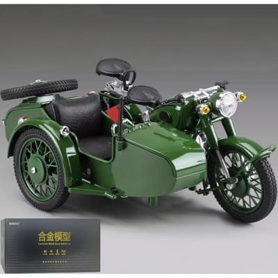 1:10 Ural M72 Zijspan Motorfiets Legering Metaal Diecast Model Auto Huis Trendy & Bureau Display Ornament Verjaardagscadeaus Voor Vriend