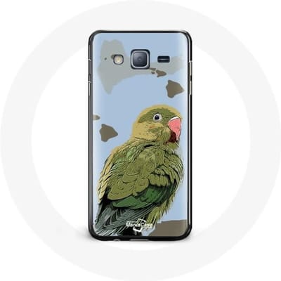 Hoesje voor Samsung galaxy J7 2016 Parkieten Vogels groen