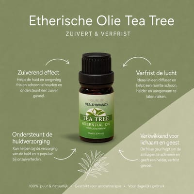 Etherische olie - 3 stuks Tea Tree - 100% natuurlijke plantenextracten - hoge concentratie olie - slechts een paar druppels nodig