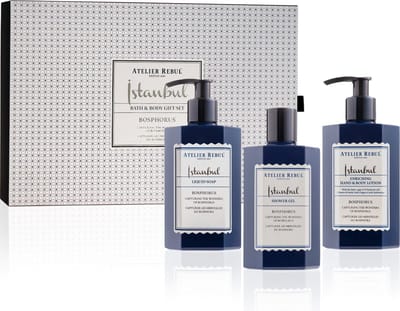 Atelier Rebul Istanbul Bosphorus - Bad & Body Geschenkset - Handzeep + Douchegel + Bodylotion (250ml) - Frisse & Aquatische geur - Cadeauset voor Man & Vrouw