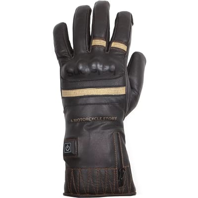 Verwarmde leren handschoenen Helstons