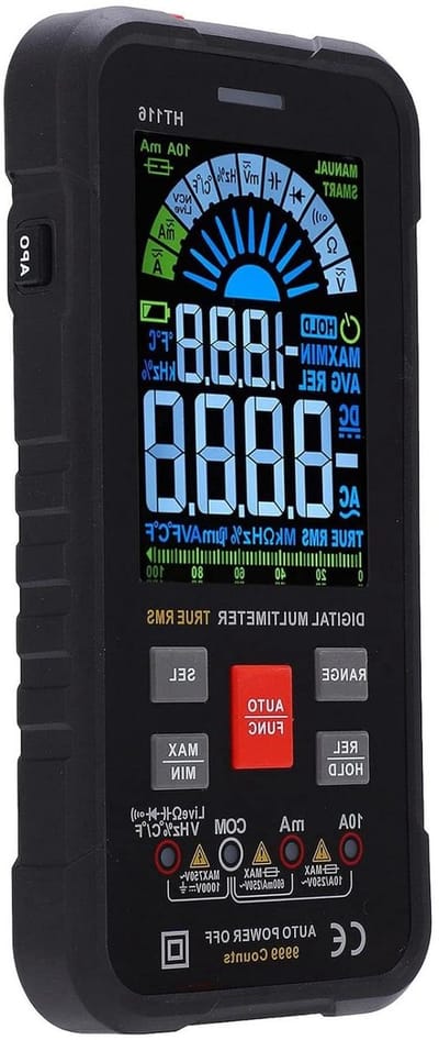 Digitale Multimeter - Slimme Tester - Elektrische Metingen - HD LED Display - 21 x 11 x 6 cm - Zwart