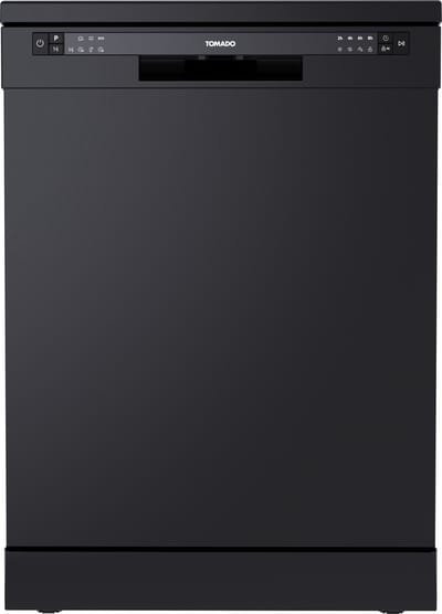 Tomado TDW6001B - Vrijstaande vaatwasser - 12 couverts - Energielabel D - 47 dB - Bestekmandje - Zwart
