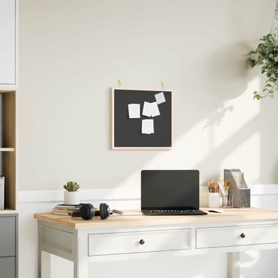 vidaXL - Krijtbord - met - massief - grenenhouten - lijst - 40x40 - cm - zwart