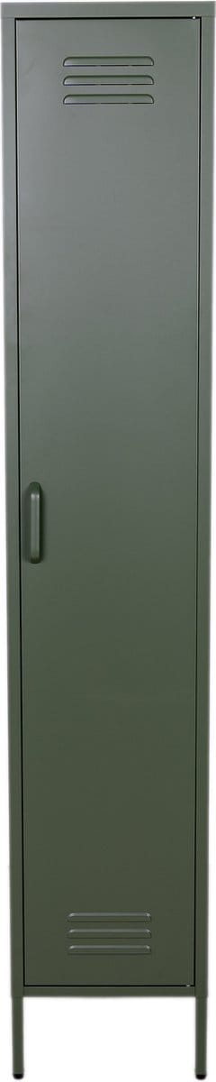 MaximaVida metalen kleding lockerkast Finn olijfgroen 45 x 35 x 185 cm - smal